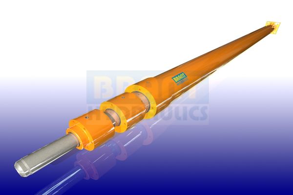 synchronised telescopic hydraulic cylinder