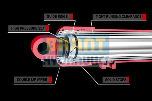 Hydraulic Telescopic Cylinder cutaway