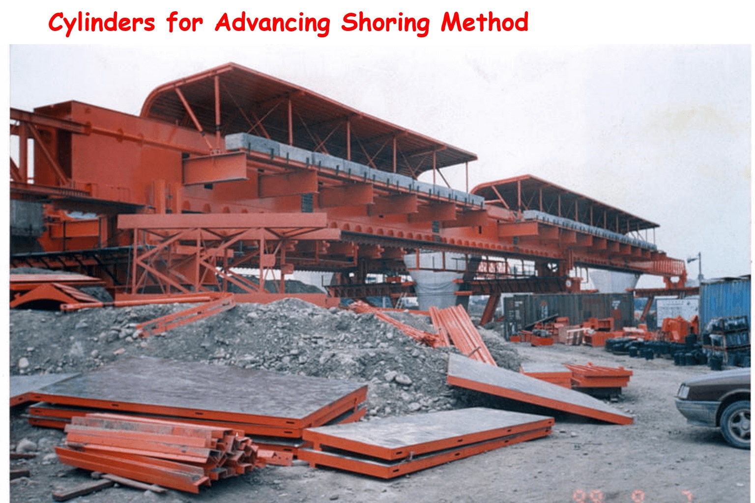 Advancing shoring method