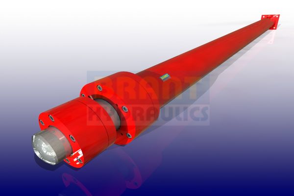 synchronised telescopic hydraulic cylinder